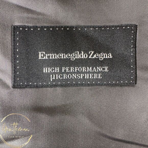 ERMENEGILDO ZEGNA Mens Blazer Sport Coat Two Button Jacket Gray Wool US 44R - Picture 10 of 11